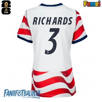 Statele Unite Chris Richards #3 Echipament de Fotbal Replică Mondial 2026 Femei Acasa